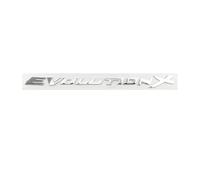 YSRWTBBA 3D ABS Letters Evolution X Rear Boot Trunk Emblem Badge Decals Sticker Compatible with EVO Lancer EvolutionX Car Accessories Easy to install, just peel and stick it off.(Silver)