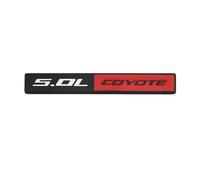 YSRWTBBA 3D Car Sticker 5.0L Coyote Logo Trim Front Hood Grille Emblem Badge Compatible with Ford Car, Red Metal