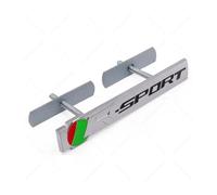 YSRWTBBA 3D Metal R SPORT Logo Front Grill Emblem Badge Decals Compatible with R-Sport XJ XE XF F-TYPE F-PACE E-TYPE Car Styling Accessories Easy to install, just peel and stick it off.(Chrome)