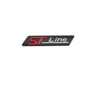YSRWTBBA 3D Metal ST Line Rear Trunk Badge Emblem Sider Sticker Easy to install, just peel and stick it off.(Black)