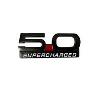YSRWTBBA Car 3D Metal 5.0 Supercharged Logo Decals Sticker Compatible with GT GT500 2022 2021 2020 Badge Emblem Stickers Easy to install, just peel and stick it off.(Black)