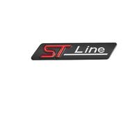 YSRWTBBA EKHNMTCM 3D Metal ST Line Rear Trunk Badge Emblem Sider Sticker Compatible with Stline Fiesta Ecosport ESCAPE Easy to install, just peel and stick it off.(Black)