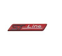 YSRWTBBA EKHNMTCM 3D Metal ST Line Rear Trunk Badge Emblem Sider Sticker Compatible with Stline Fiesta Ecosport ESCAPE Easy to install, just peel and stick it off.(Red)