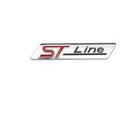 YSRWTBBA EKHNMTCM 3D Metal ST Line Rear Trunk Badge Emblem Sider Sticker Compatible with Stline Fiesta Ecosport ESCAPE Easy to install, just peel and stick it off.(Chrome silver)