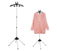 yssgtt Adjustable T Shirt Display Stand, 32-63 inch T Shirt Display for Adult, Portable Hanging Clothes Display, Hanger Rack for Retail, Boutique, Vendors, Trade Shows, Store, Events(Black)