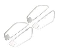 YSSJDKHG Car Interior Handle for Hyundai for Tucson NX4 2021 2022 2023 Car Inner Door Handle Bowl Cover Trim Stainless Steel Interior Accessories(A Silver)