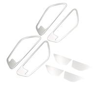 YSSJDKHG Car Interior Handle for Hyundai for Tucson NX4 2021 2022 2023 Car Inner Door Handle Bowl Cover Trim Stainless Steel Interior Accessories(A and B Silver)