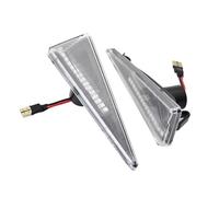 YSSJDKHG Turn Signals 2pcs LED Dynamic Turn Signal Side Marker Light Indicator For Espace For Megane For Thalia For Grand For Scenic Blinker Lamp(Crystal)