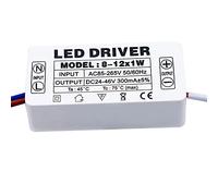 YSSMAO LED Driver 300ma 1-3w 4-7w 8-12w 18-25w 36w 300ma LED Power Supply Adapt Unit AC85-265V LED Lights Transformers Driver for LEDs,12W
