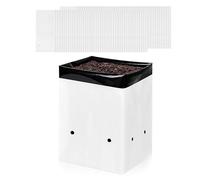 YSSOA 100 Pack 3 Gallon Grow Bags, Black and White Panda Film Containers for Plant Potting Seedlings, Thick Plastic Bag for Tomato, Potato, Carrot, Taro-Garden Nursery and Rooting