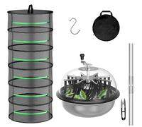 YSSOA 19 inch Bud Leaf Bowl Trimmer, Sharp Stainless Steel Blades and Twisted Spin Cut for Hydroponic Plant, 6-Layer Foldable Drying Rack and Hand Pruner Included