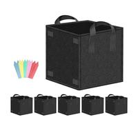 YSSOA 5-Pack 3 Gallon Grow Bags Heavy Duty Thickened Nonwoven Aeration Fabric Pots with Handles, Cloth Pots for Plants, Vegetable, Flower, Tomato Potato