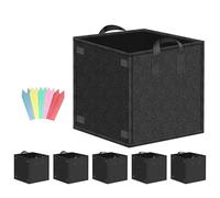 YSSOA 5-Pack 7 Gallon Grow Bags Heavy Duty Thickened Nonwoven Aeration Fabric Pots with Handles, Cloth Pots for Plants, Vegetable, Flower, Tomato Potato