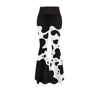 Ystardream High Waisted Flare Leggings for Women Tummy Control, Art Cow Print, XL