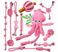 Ystars 10 Pcs Puppy Toys for 8-38 Weeks,Great Value Puppy teething toys for Energetic Puppies,Durable dog toys for Small Dogs Play and Training