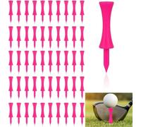 YSTrillion Golf Tees Plastic,50Pcs 60mm Pink Reusable Castle Golf Tees,Small Winter Castle Tees Golf,Unbreakable Step Golf Tees for Golfer Practice