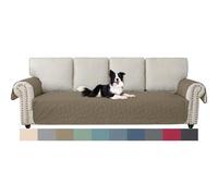 Ystyle Sofa Cover 4 Seat Backless, Waterproof Cover Sofa, Non-slip Sofa Slipcover, Universal Armrest Sofa Slipcover, Scratch Resistant Sofa Covers, Sofa Cover for Pets Dogs Cats, Light Coffee
