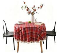 YSUEFIJO Fabric Tablecloth for Rectangular/Round Tables, Stain-Resistant Table Cloth, Spill-Proof Tablecloth, Easy-Care Table Cover for Dining Room, Kitchen, Parties, and Special Occasions