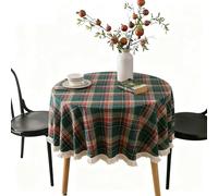 YSUEFIJO Fabric Tablecloth for Rectangular/Round Tables, Stain-Resistant Table Cloth, Spill-Proof Tablecloth, Easy-Care Table Cover for Dining Room, Kitchen, Parties, and Special Occasions