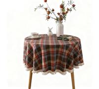 YSUEFIJO Fabric Tablecloth for Rectangular/Round Tables, Stain-Resistant Table Cloth, Spill-Proof Tablecloth, Easy-Care Table Cover for Dining Room, Kitchen, Parties, and Special Occasions