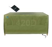 YSUEFIJO Garden Furniture Covers Waterproof 90x90x75cm Outdoor Patio Furniture Covers Waterproof Heavy Duty 420D Oxford Anti-UV Rectangular Patio Table Cover Protectors Grass Green