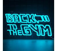 YSUIEC Back to The Gym Neon Sign, Letter Neon Signs for Wall Decor, LED Light Up Signs for Home Gym Sport Room Fitness Club Party Decorations Gifts