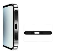 YSUUZRL 2 Pcs Metal Speaker Mesh Anti Dust Proof Adhesive Sticker for iPhone 15/15 Plus/15 Pro/15 Pro Max (Black)