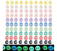 YSUY 100 PCS Colorful Luminous Mini Soot Sprites Resin Animals, Multicolor Glow in Dark Tree Elves Fairy, Miniature Fairy, Garden Accessories, Luminous Ghost Kit for Outdoor Statues and Decor
