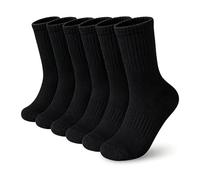 YSUY 3-Pack Ladies Ankle Socks for Sports & Leisure, Ladies Socks, Breathable Black Cotton Liners Multipack for Women's Size 4-7, Slouch and Athletic Style for Girls & Women (3 Pack-Black)