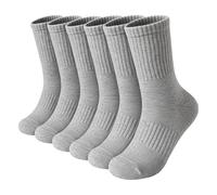 YSUY 3-Pack Ladies Ankle Socks for Sports & Leisure, Ladies Socks, Breathable Grey Cotton Liners Multipack for Women's Size 4-7, Slouch and Athletic Style for Girls & Women (3 Pack-Grey)
