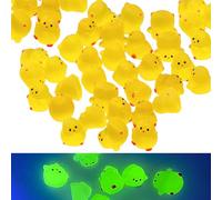 YSUY 40PCS Mini Tiny Resin Chicken, Little Plastic Small Chicken, Bulk Glow in The Dark Figures for Dollhouse Décor, Tiny Home, Miniature Animals, Aquarium Potted Garden Micro Landscape (Random Style)