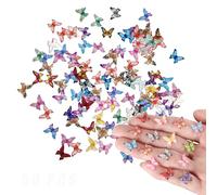 YSUY 50 PCS Mini Resin Animals Mixed, Hot Printed Butterfly, Tiny Resins Animal Mixed, Craft Butterflies, Small Resin Animals for DIY Fairy House, Dollhouse Décor, Tiny Animal for Crafts