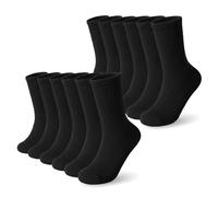 YSUY 6-Pack Ladies Ankle Socks for Sports & Leisure, Ladies Socks, Breathable Black Cotton Liners Multipack for Women's Size 4-7, Slouch and Athletic Style for Girls & Women (6 Pack-Black)
