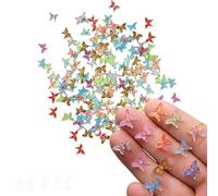 YSUY 60 PCS Mini Resin Animals Mixed, Printed and Dyed Butterfly, Tiny Resins Animal Mixed, Craft Butterflies, Small Resin Animals for DIY Fairy House, Dollhouse Décor, Tiny Animal for Crafts