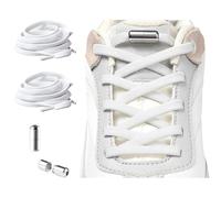 YSUY Elastic Shoe Laces, Elastic No Tie Shoelaces for Sneakers, Elasticated Laces for Sports Shoes, Shoe Laces Elastic No Tie, Trainer Laces, One Size Fits All Adults and Kids Shoes (White)