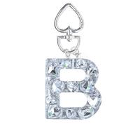 YSUY Sparkly Initial Letter Charm Keychain, Women's Bling Cup Accessories, Mini Backpack Bag Charm, Cute Heart Keychain Accessories for Girls, Women's Keychains for Car Keys, Good Gift Keychains (B)