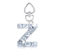 YSUY Sparkly Initial Letter Charm Keychain, Women's Bling Cup Accessories, Mini Backpack Bag Charm, Cute Heart Keychain Accessories for Girls, Women's Keychains for Car Keys, Good Gift Keychains (Z)