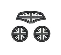 YSWOMOSKD Car Cup Coaster, Set of 3 Anti-Slip Coaster Storage Box Silicone Shockproof Mat for Mini Cooper Hatchback F55 F56 F57 Cup Holder Car Accessories (Gray Jack)