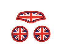YSWOMOSKD Car Cup Coaster, Set of 3 Anti-Slip Coaster Storage Box Silicone Shockproof Mat for Mini Cooper Hatchback F55 F56 F57 Cup Holder Car Accessories(Union Jack)