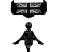 YSWOMOSKD Car Phone Holder Mount, Union Jack Phone Mount for Car Circular Air Vent for Mini Cooper R-Series Hands-Free Cradle for Smartphone, iPhone (Gray Jack-For R55/R56/R57/R58/R59/R60/R61)