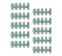 YsXoWiui 10 Loose Leaf Binder Rings with Snap Closure, Split Hinge, DIY, 5 Holes, Loose Rings for Travel Journal, Scrapbook, Notebook, Green