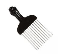 YsXoWiui 2 Pack Hair Pick Comb Metal Afro Comb Detangling Pick Styling Tool with Non Slip Fist Handle Steel Gentle on Scalp Suitable for Curly Hair Women, 3 Pcs