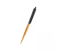 YsXoWiui 2 Pack Small Round Hair Brush Blow Comb Roller Brush Nylon Bristles Wood Handle Compact Comb for And Volume Suitable for Thin, 2 Pcs