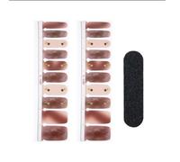 YsXoWiui 2 Pieces Gel Nail Stickers Wrap Stickers Decals Nail Gel Polish Strips PET Waterproof Barrier Suitable for Professional Home Salon, Red