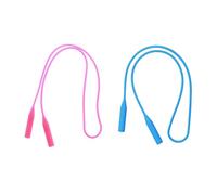 YsXoWiui 2 Pieces Silicone Spectacles Strap Sunglasses Lanyard Holder Eyeglasses Cord Eyewear Band Cord Strap with Stretch Comfort and Waterproof Features Suit, Pink Light Blue