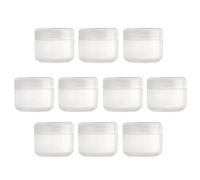 YsXoWiui 2 X 10 Refillable Cosmetic Bottles, Empty Cream Jars, Makeup Containers, Cream Pots, Portable Storage Containers with Leakproof Lids