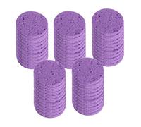 YsXoWiui 20-Piece Facial Sponge Cleansing Pads, Wood Pulp Cotton, Elastic, Makeup Remover, Foaming, Gentle on The Skin, Easy to Carry, Ideal for Women's Da, Purple 50 Pieces