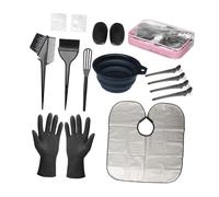 YsXoWiui 2nd Hair Dye Set As A Complete Tinting Set with Brush Bowl Cape And Hairdressing Tools with Bag for All Hair Types, Pink
