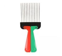 YsXoWiui 4 Pieces Afro Hair Comb Set Black Fist Metal Prongs Foldable Handle Detangling Styling Comb Suitable for Curly Hair Straight Hair W, 5 Pcs