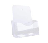 YsXoWiui Acrylic Brochure Holder Literature Pamphlet Flyer Holder Clear Holder for Magazines Booklets School Meeting Office, A5 1 Tier